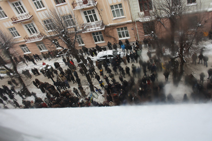 Демонстранты в Черновцах. Фото: bukinfo.com.ua