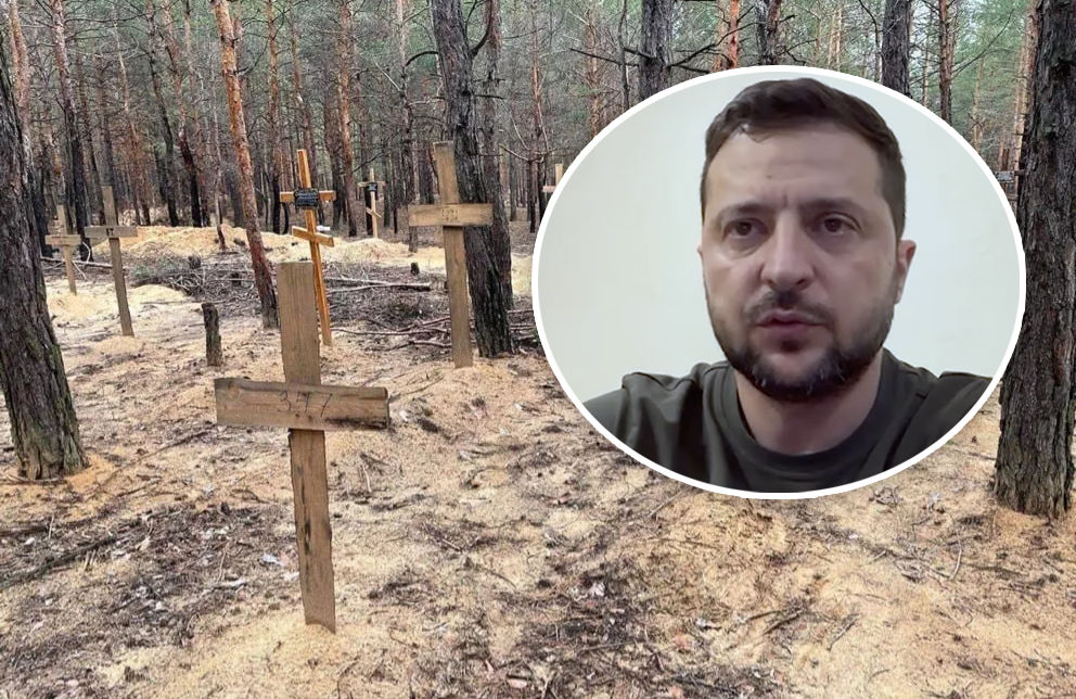 Зеленский: Оккупанты повторили в Изюме то, что сделали в Буче.
