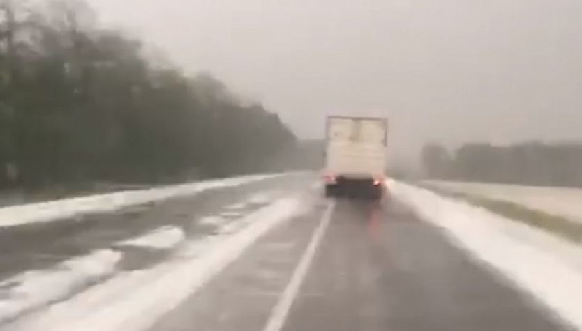 В Краснодарском крае внезапно наступила зима.