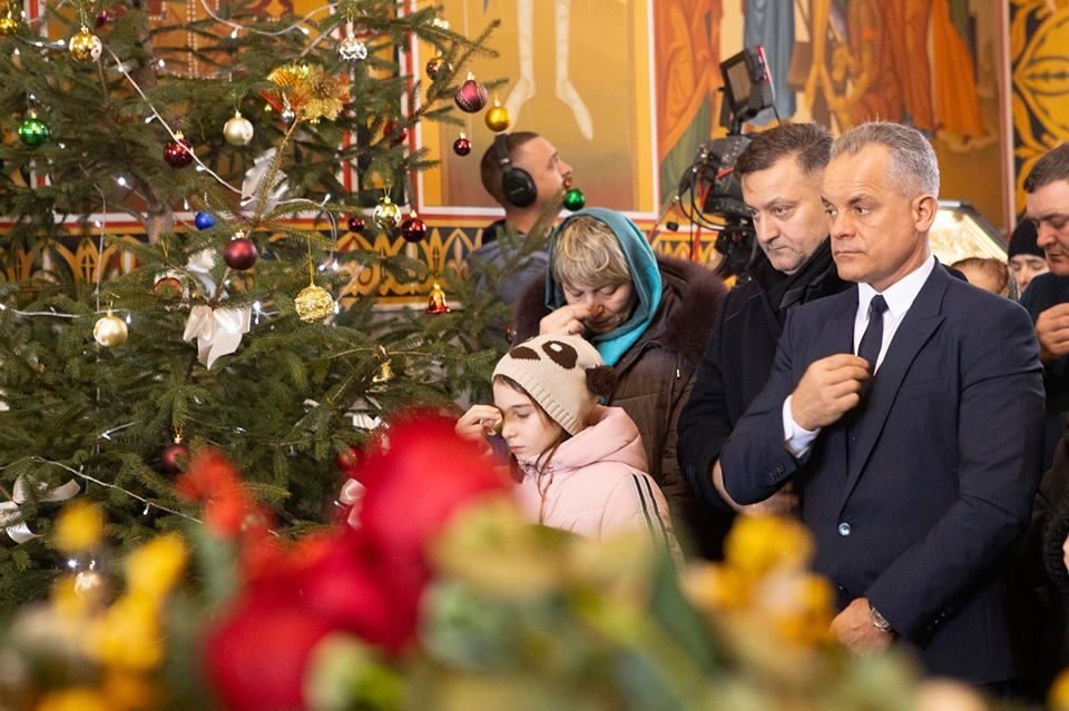 Влад Плахотнюк посетил Рождественскую службу в монастыре Куркь.