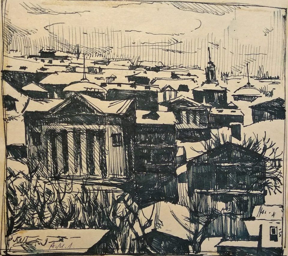 Опубликованы уникальные чёрно-белые рисунки Кишинёва.