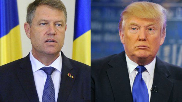 Президент Румынии Клаус Йоханнис и глава США Дональд Трамп.