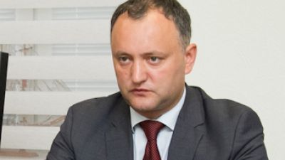 Dodon „ceartă” UE și NATO în fața unei săli goale la Strasbourg. Foto: protv.md
