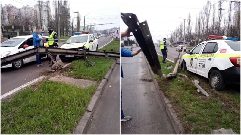 В столице машина полиции угодила в ДТП.