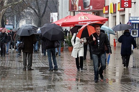 Температура воздуха ночью составит +1..+6 , а днем будет на уровне +4..+10°С.