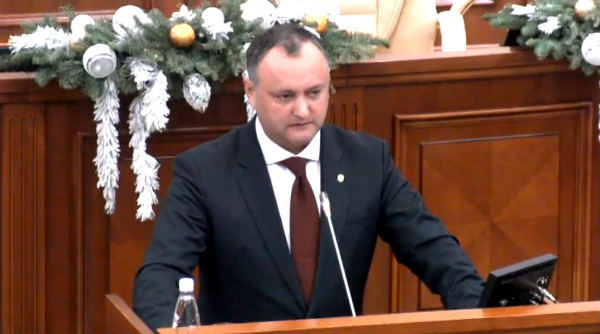 Выступление лидера ПСРМ Игоря Додона на первом пленарном заседании нового парламента.