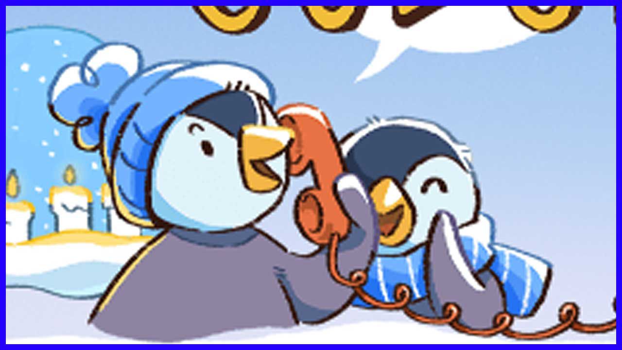 Google a publicat pe prima pagină o serie de doodle-uri sub numele „December global festivities“. 