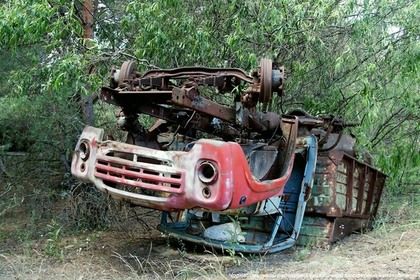 В Чернобыльской зоне нашли радиоактивный грузовик.