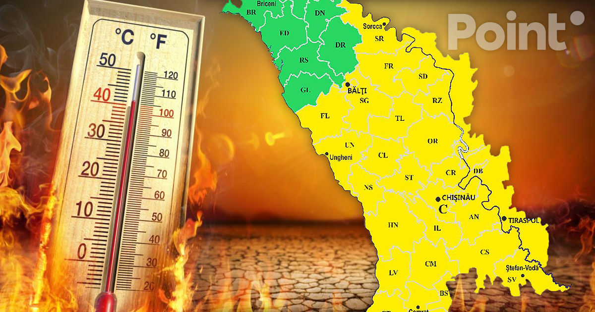 Cod Galben de caniculă în Moldova: Se așteaptă temperaturi de până la +35°C.