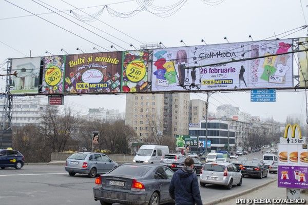 Продажи в сфере наружной рекламы ежегодно составляют порядка 100 миллионов леев.