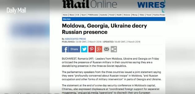Daily Mail подчеркивает, что Россия оказывает финансовую и военную поддержку приднестровскому региону.