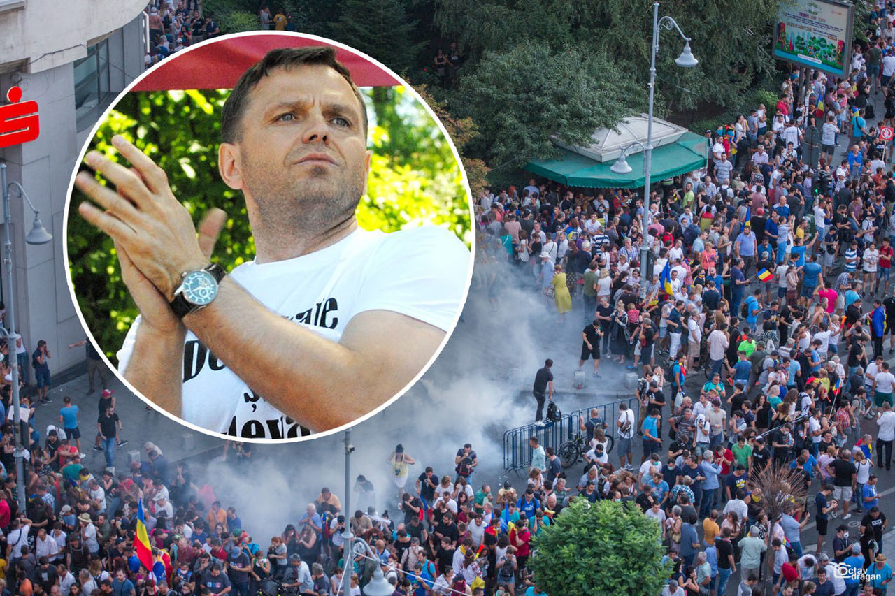 Андрей Нэстасе присутствовал на акции протеста в Бухаресте.