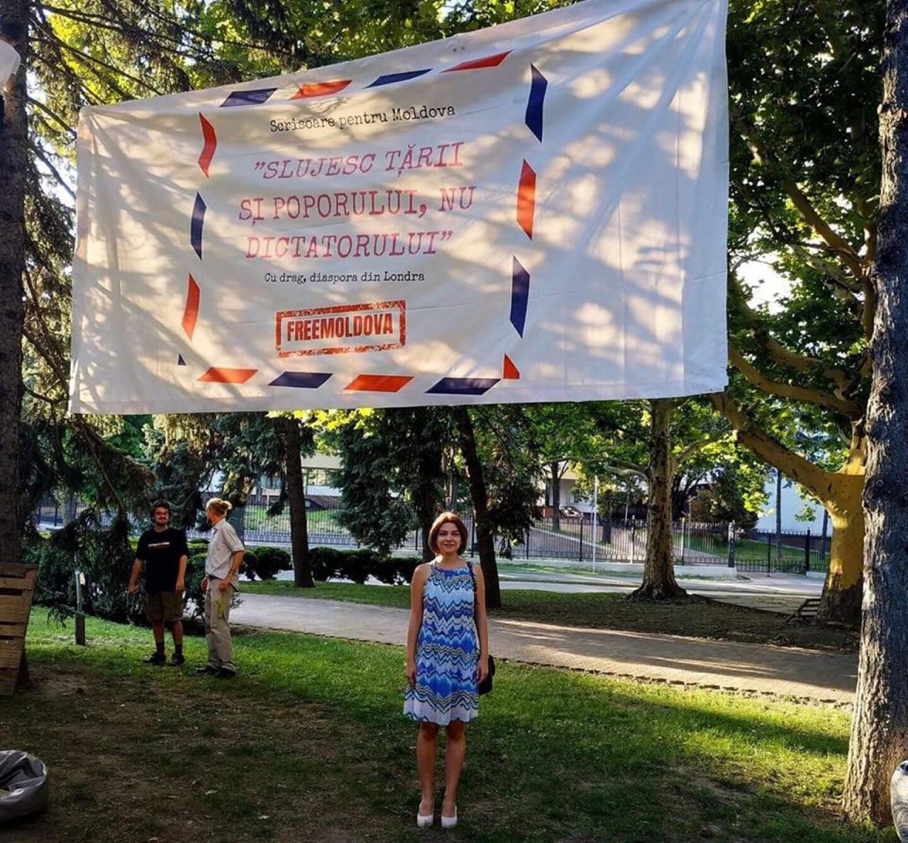 Плакат диаспоры украли в ночь с пятницы на субботу. Фото: Occupy Guguță.