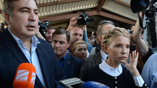 Саакашвили поддержал выдвижение Тимошенко кандидатом в президенты Украины.