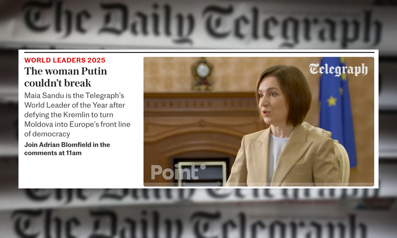The Telegraph назвал Майю Санду мировым лидером года за сопротивление России.