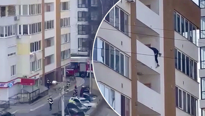 В Кишиневе мужчина угрожал броситься с 14 этажа.
