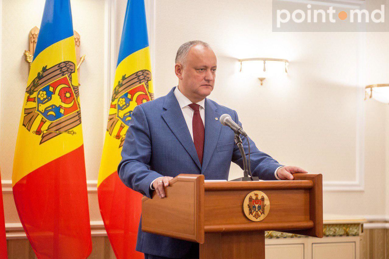 Додон: Сейчас я не вижу шансов для создания парламентского большинства.