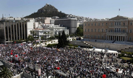 Un miting de amploare a avut loc la Atena. Foto: jurnal.md