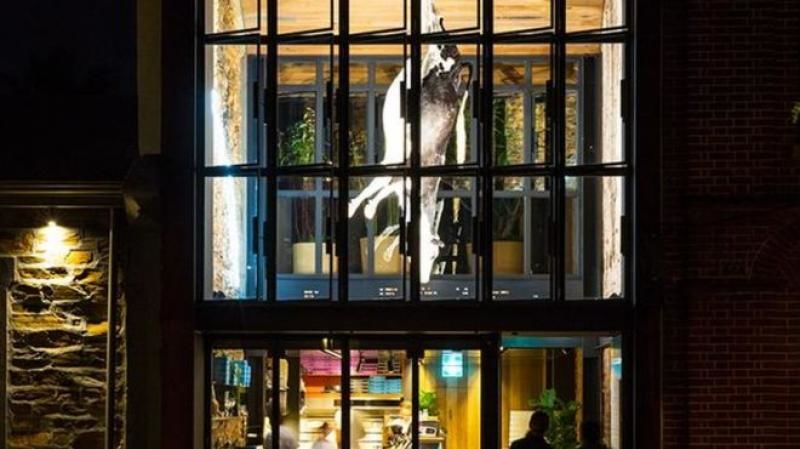 Un restaurant a spânzurat o vacă pentru a susține un punct de vedere. Foto: Digi24