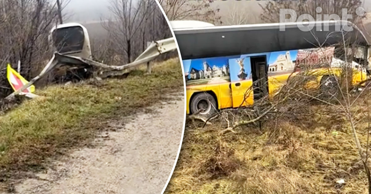 Un autobuz de pe ruta Kiev-Chișinău a derapat de pe carosabil: Două persoane, la spital.
