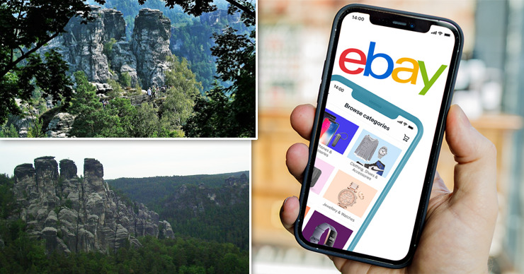 В Германии продают гору на eBay. Коллаж: Point.md.