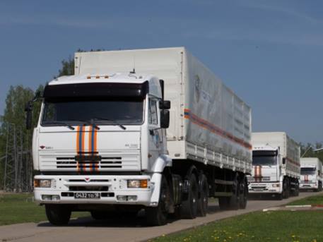 Из Наро-Фоминска на восток Украины выехали 280 грузовых автомобилей.