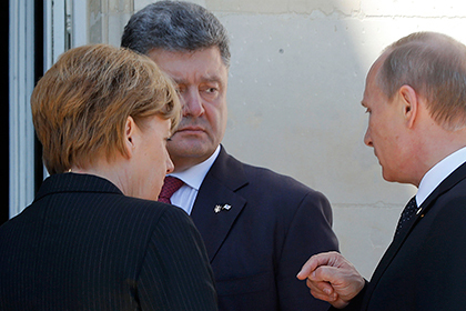 О содержании беседы Путина и Порошенко ничего не сообщается.  Фото: novayagazeta-ug.ru