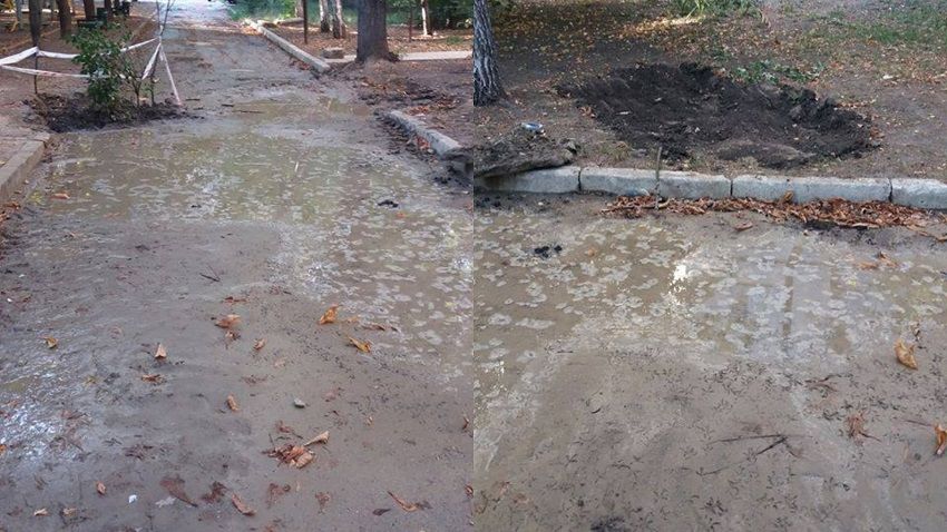 В Apă-Canal рассказали, почему яму засыпали землей.