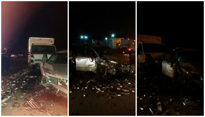 O mașină, în care se aflau mai mulți preoți, a fost lovită de o camionetă.