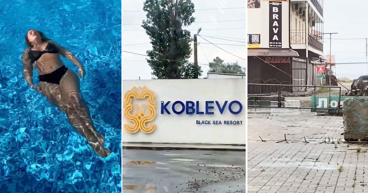 Жительница Украины показала, что сейчас происходит на курорте в Коблево. Коллаж: Point.md