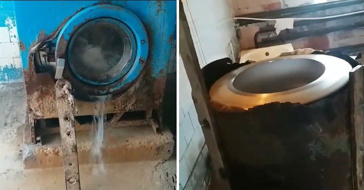 Условия в прачечной больницы Комрата ужасают, КЧС проведет расследование. Фото: Point.md.