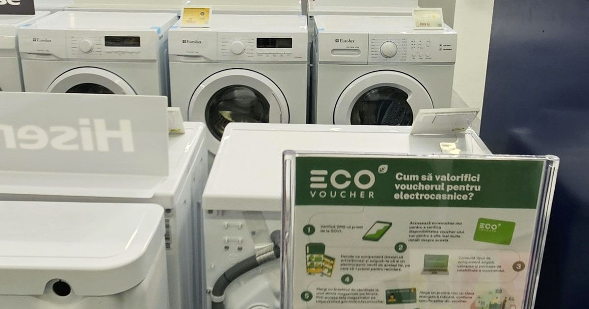 Aproape 6.000 de gospodării au beneficiat de vouchere pentru electrocasnice în perioada 14 aprilie - 4 mai.