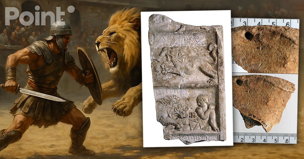 Dovezi ale luptei unui gladiator cu un leu, găsite pentru prima dată.