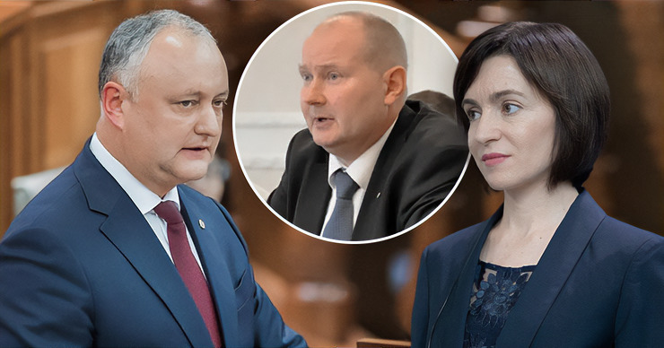 Додон: Санду боится выводов комиссии по делу Чауса. Коллаж: Point.md.