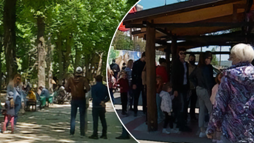 На праздники в столичном зоопарке было многолюдно. Коллаж: Point.md
