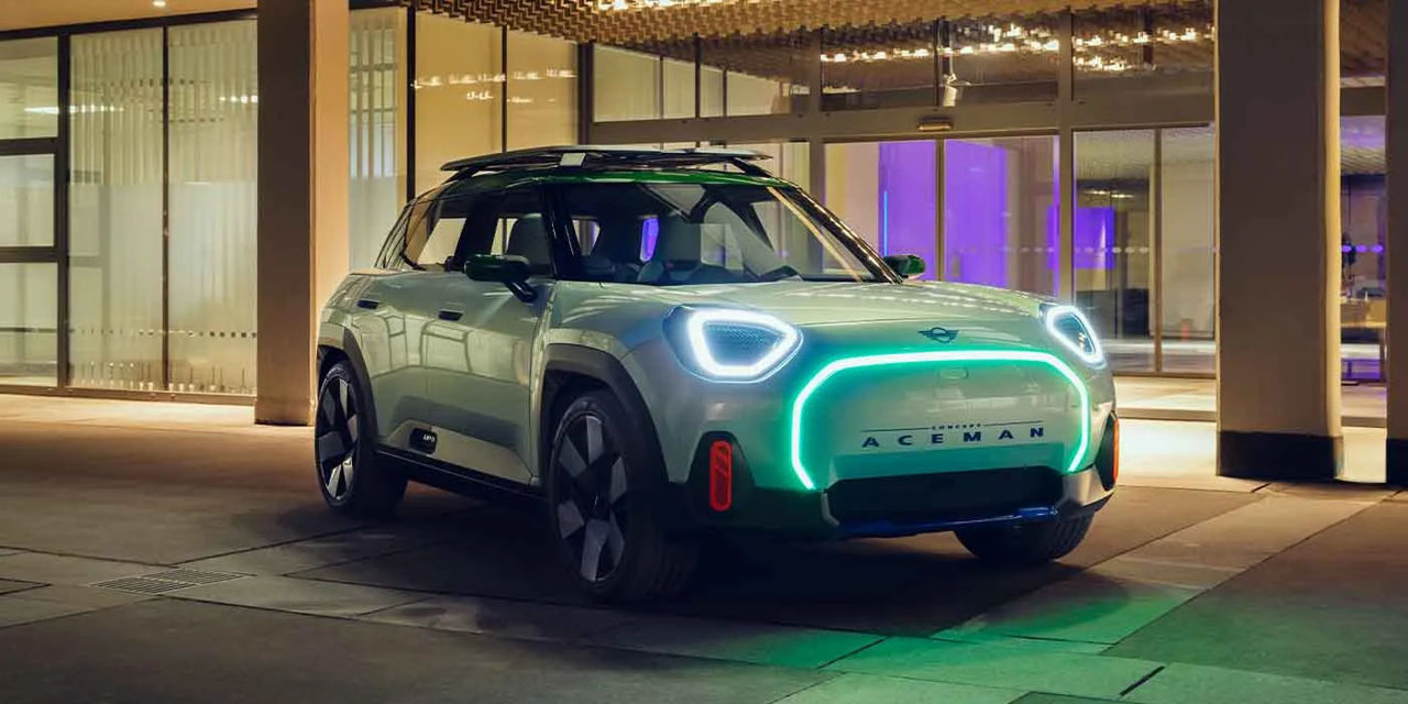 Mini показала концепт Aceman — свой первый электрический кроссовер.