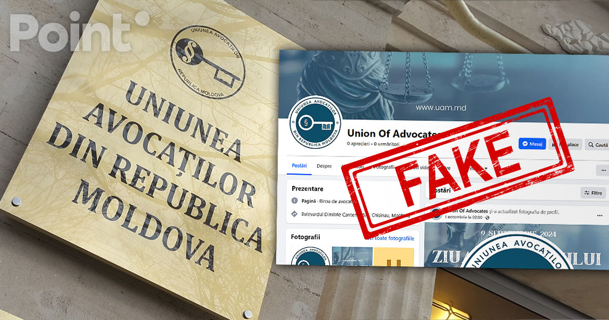 Uniunea Avocaților avertizează despre o pagină frauduloasă pe Facebook.
