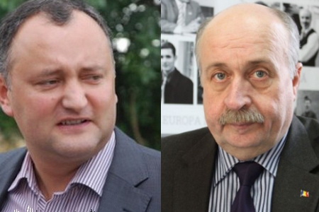 Лидер ПСРМ Игорь Додон и либерал Валерий Сахаряну.