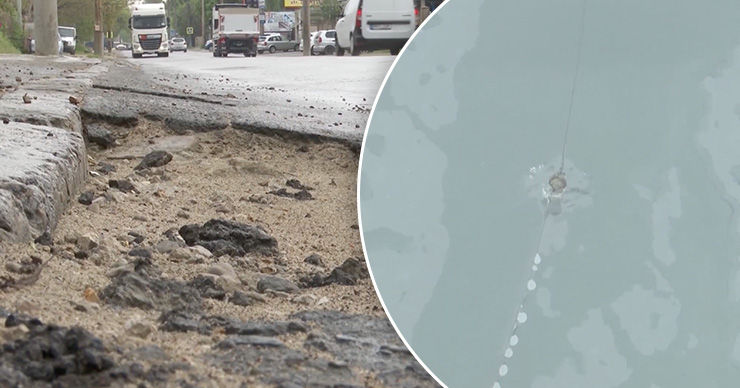 Водители жалуются, что из-за ремонта на дорогах повреждаются автомобили. Коллаж: Point.md.