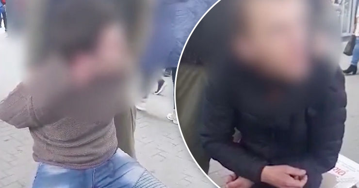 В Кишиневе сотрудники частной охраны передали в руки полиции двух молодых пьяниц. Коллаж Point.md.