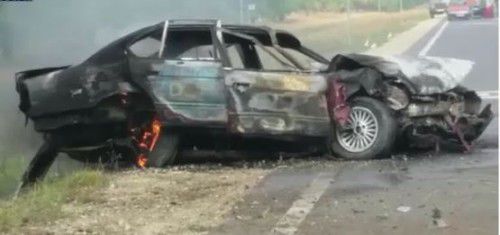 Un accident teribil s-a produs, în această dimineaţă, pe traseul Chișinău-Orhei. Foto: canal2.md