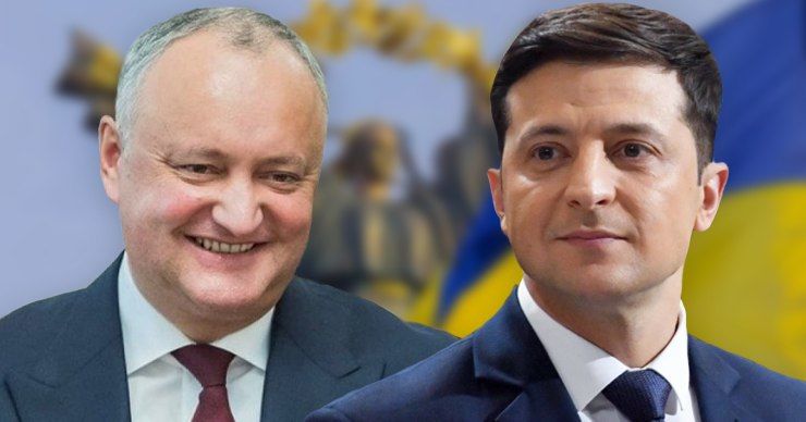Додон поздравил Зеленского с Днем независимости Украины. Фото: Point.md.