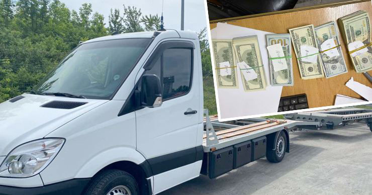 На КПП "Леушены" задержали двух молдаван - они пытались провезти $41 000. Коллаж: Point.md