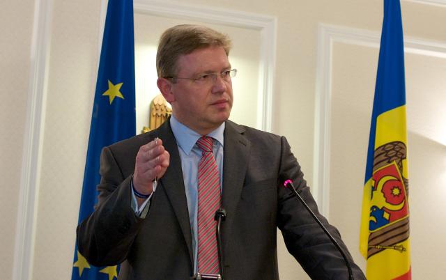 Европейский комиссар по вопросам расширения и политики добрососедства Штефан Фюле.