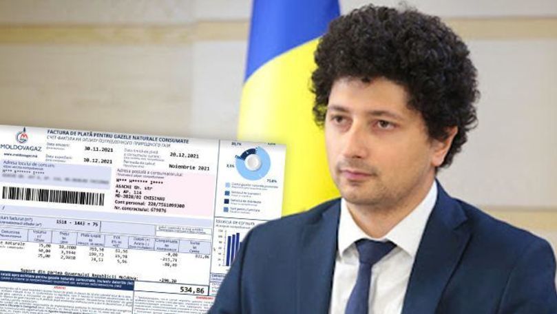 Депутат Раду Мариан показал, сколько заплатил за газ за ноябрь. Коллаж: Point.md
