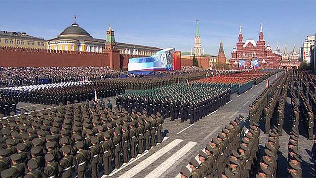 Парад, посвященный Дню Победы, в Москве