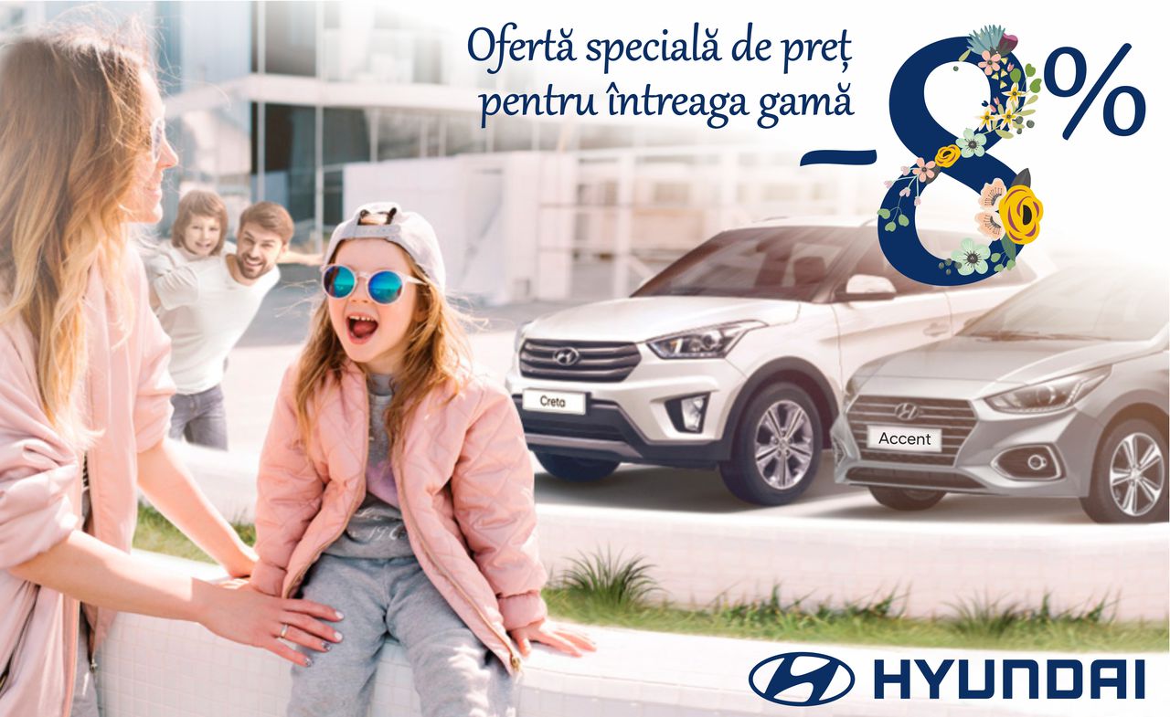 Hyundai Moldova: De 8 Martie, reduceri de 8% 