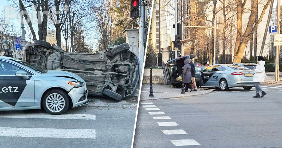 Accidentul din centrul Chișinăului: O tânără de 22 de ani, rănită.
