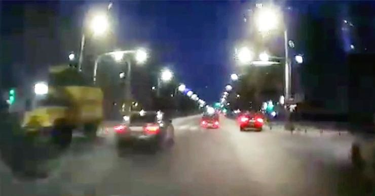 В центре Кишинева засняли очередного лихача.