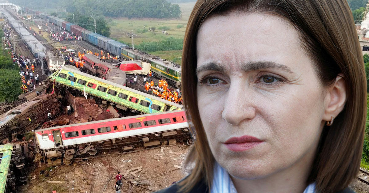 Санду выразила соболезнования в связи со столкновением поездов в Индии. Коллаж: Point.md